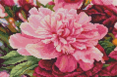 

PaintBoy Алмазная вышивка Розовый пион UD121, 20x30 см