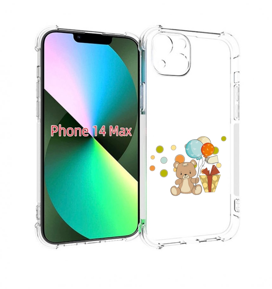 

Чехол MyPads медвеженок с подарком для iPhone 14 Plus (6.7), Прозрачный, Tocco