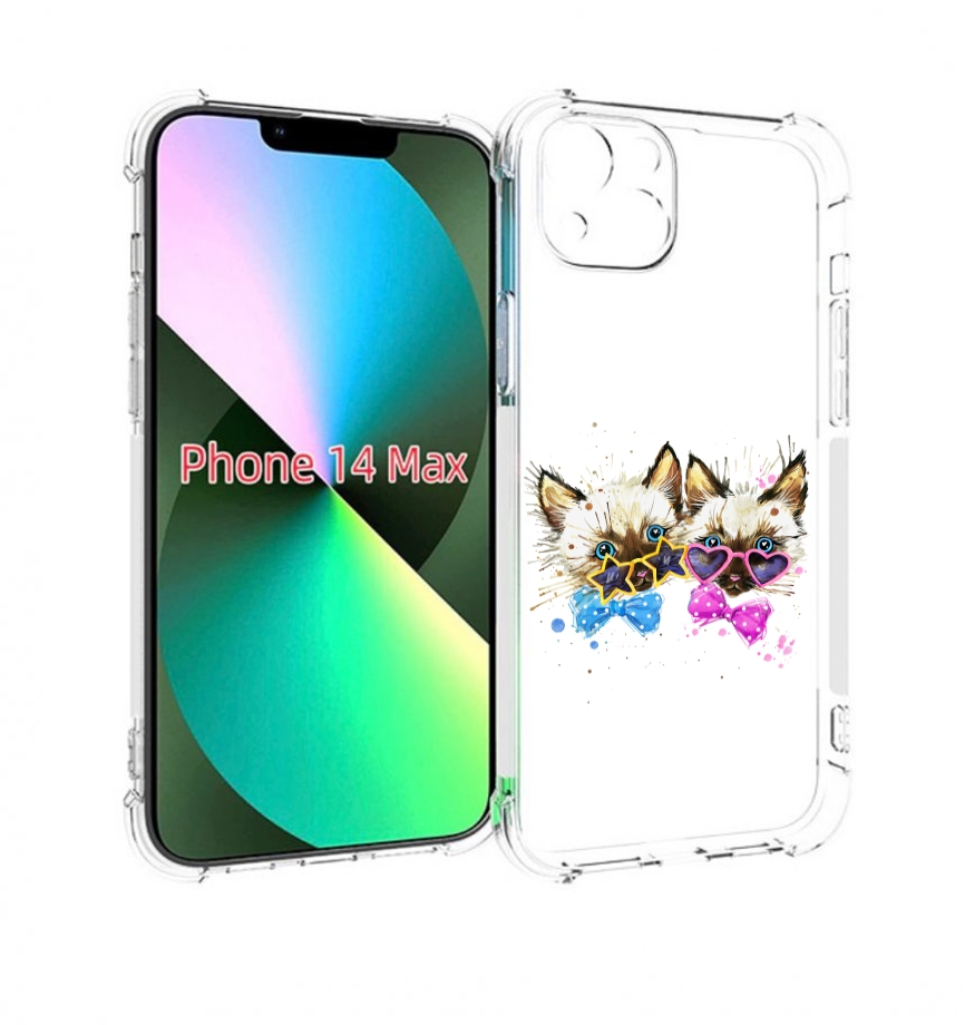 

Чехол MyPads милые котята для iPhone 14 Plus (6.7), Прозрачный, Tocco