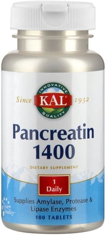 

Пищевая добавка KAL Pancreatin (Панкреатин) 1400 мг 100 таблеток