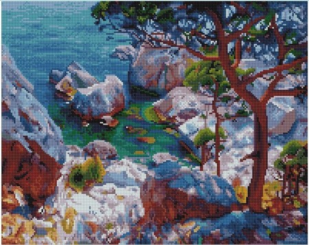 

PaintBoy Алмазная вышивка Скалистый берег моря UA394, 40x50 см