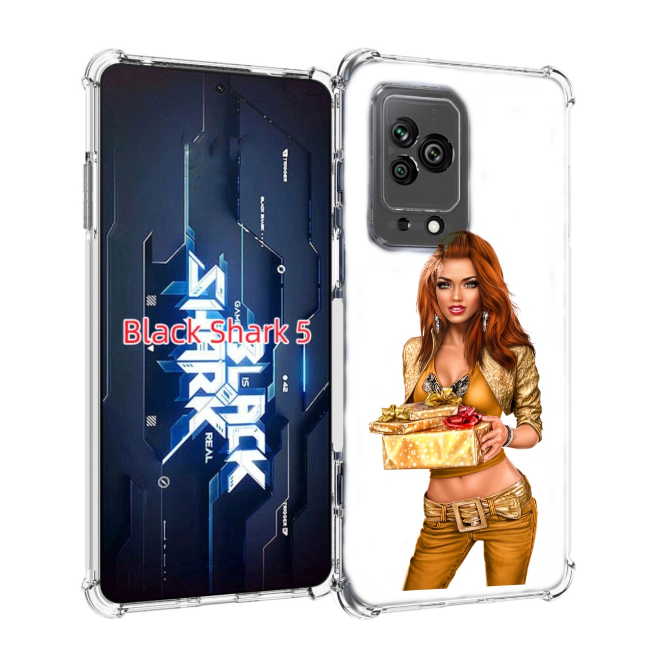 Чехол MyPads золотая-девочка-с-подарком женский для Xiaomi Black Shark 5 Tocco