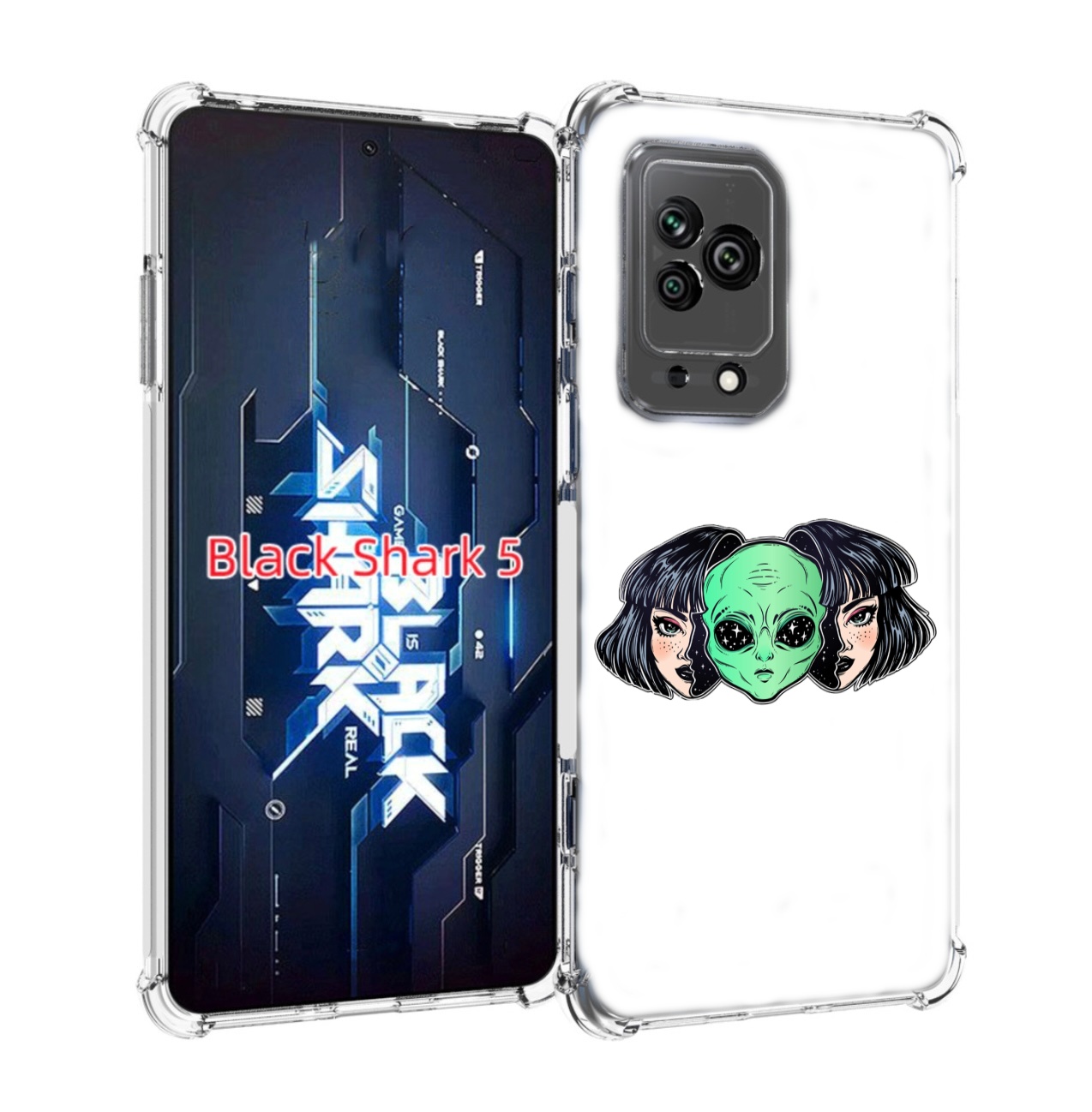 

Чехол MyPads инопланетянин в девочке женский для Xiaomi Black Shark 5, Прозрачный, Tocco