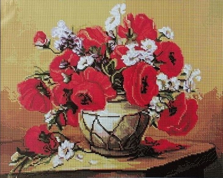

PaintBoy Алмазная вышивка Яркий букет GF1131, 40x50 см