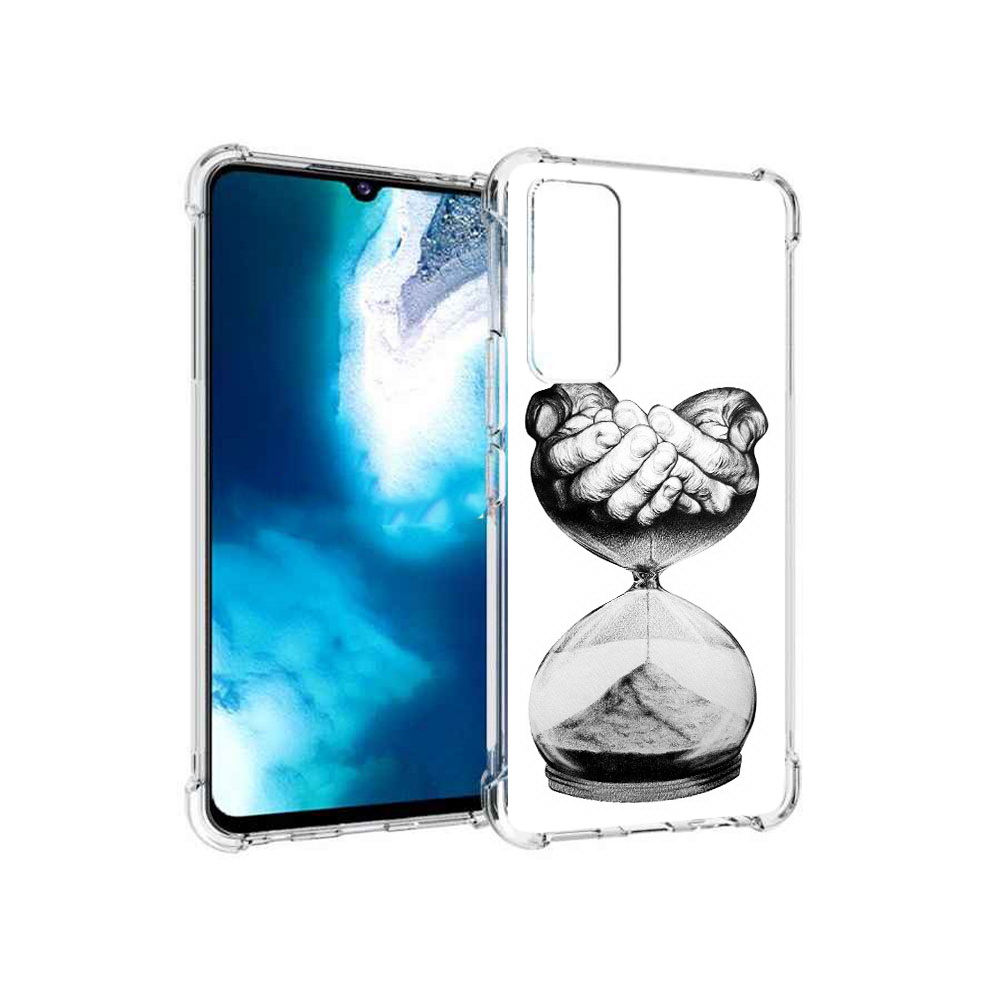 Чехол MyPads Tocco для Vivo V20 SE часы жизни черно белый (PT155663.407.669)