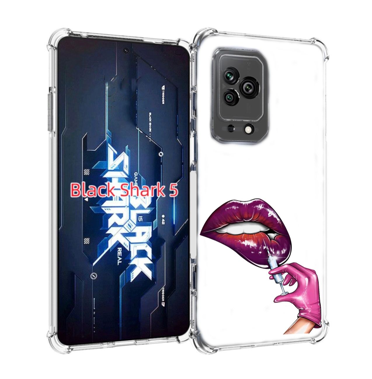 

Чехол MyPads качаем-губы для Xiaomi Black Shark 5, Прозрачный, Tocco