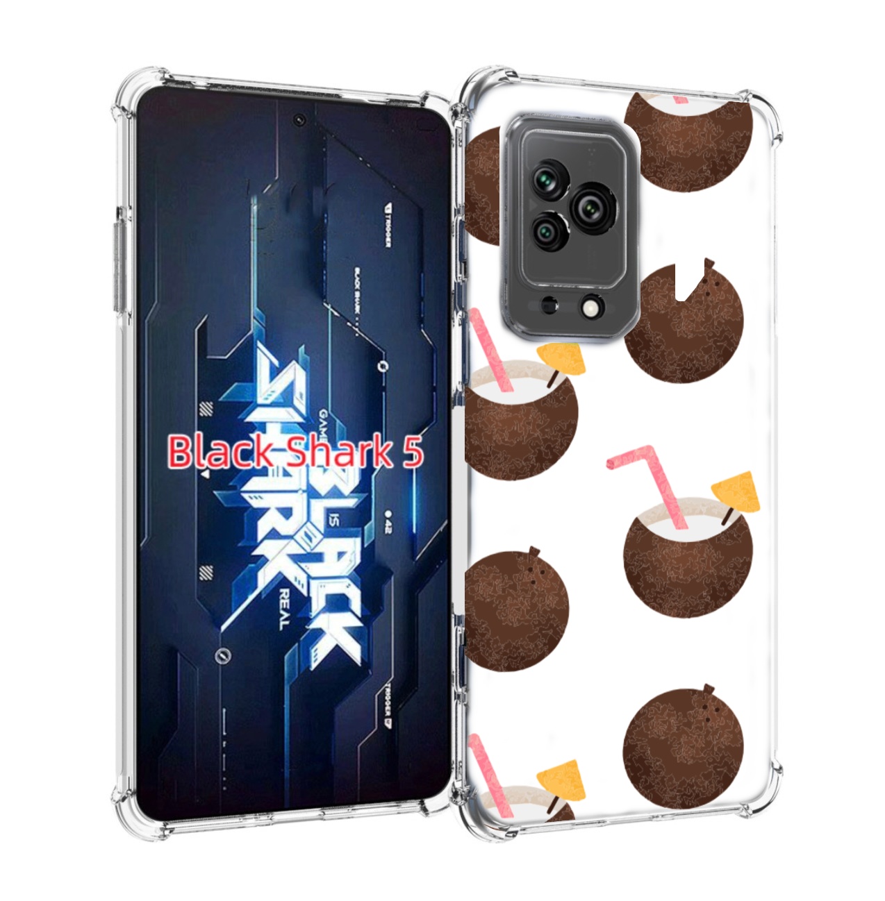 

Чехол MyPads кокосики для Xiaomi Black Shark 5, Прозрачный, Tocco