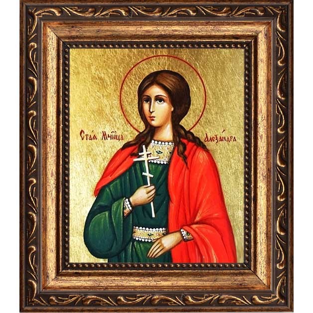 

Александра Анкирская (Коринфская), дева, мученица. Икона на холсте.