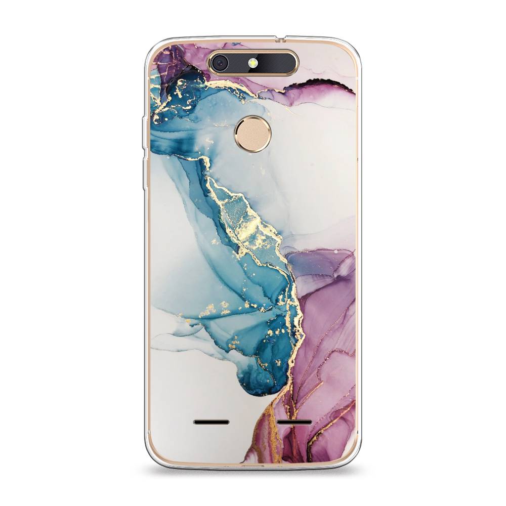 

Чехол на ZTE Blade V8 mini "Розовые разводы рисунок", 131950-3