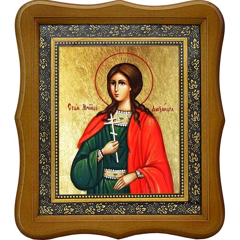 

Александра Анкирская (Коринфская), дева, мученица. Икона на холсте.