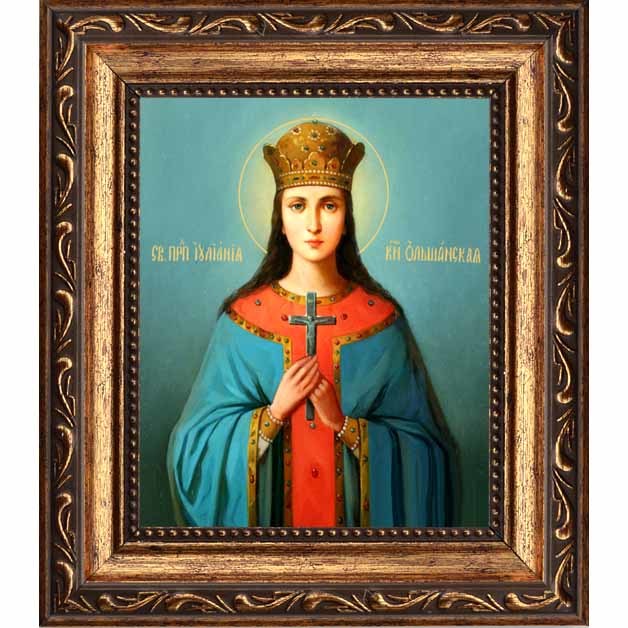 

Иулиания (Ульяна) Ольшанская, Печерская праведная. Икона на холсте.