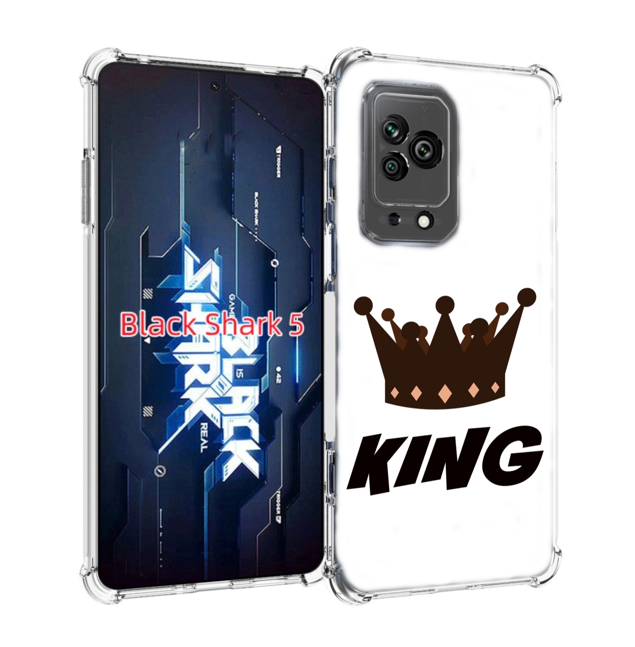 

Чехол MyPads корона-короля-черный для Xiaomi Black Shark 5, Прозрачный, Tocco