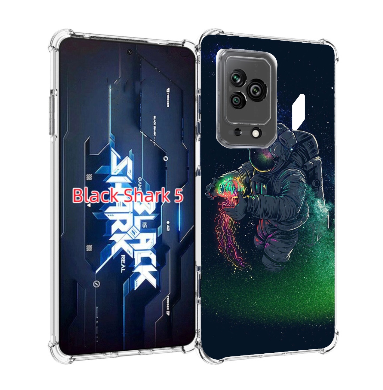 

Чехол MyPads космонавт-с-оружием-арты для Xiaomi Black Shark 5, Прозрачный, Tocco