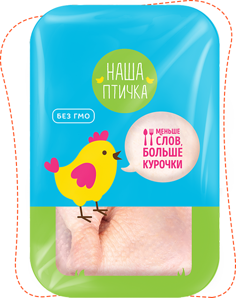 

Окорочок цыпленка-бройлера Наша птичка замороженный 1 кг