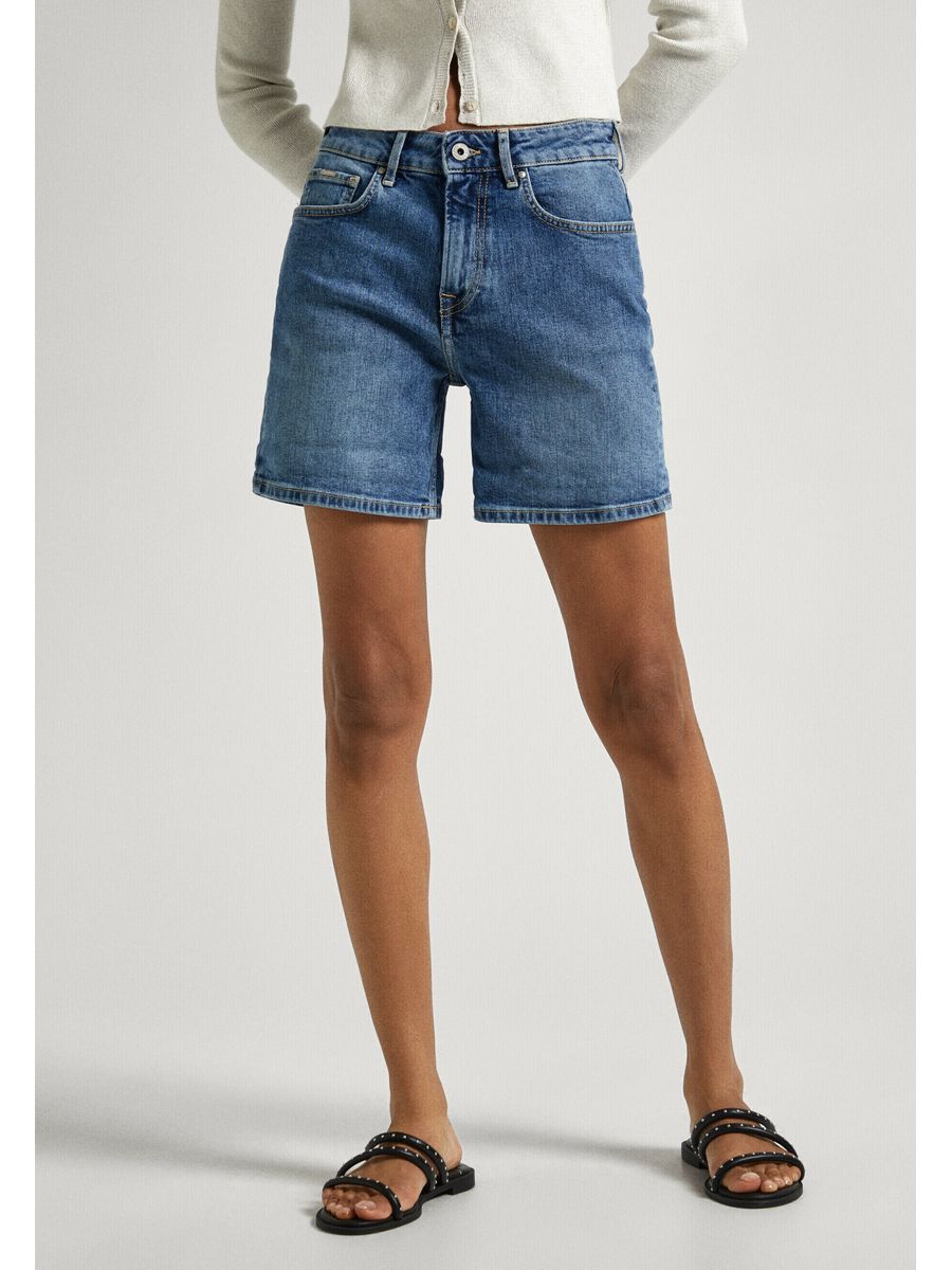 

Джинсовые шорты женские Pepe Jeans London PE121S078 синие 28, Синий, PE121S078