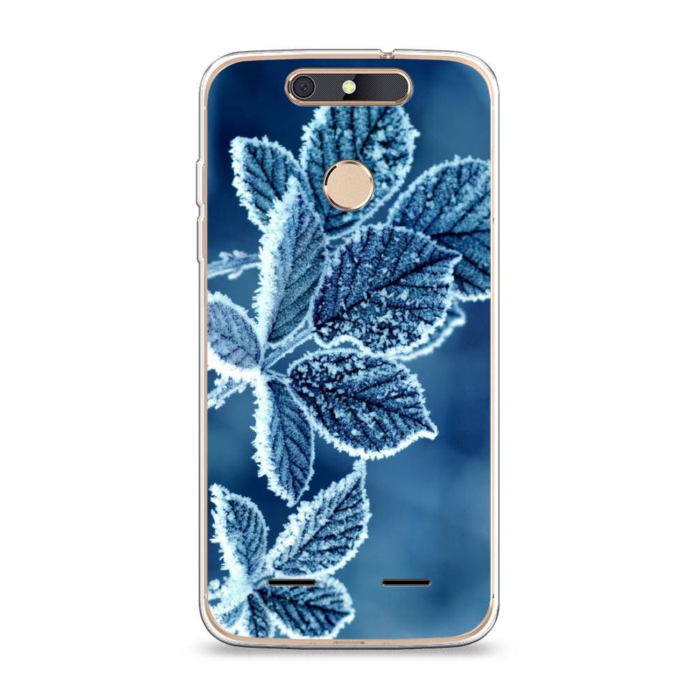 

Чехол на ZTE Blade V8 mini "Зима 6", Голубой;белый, 131950-2