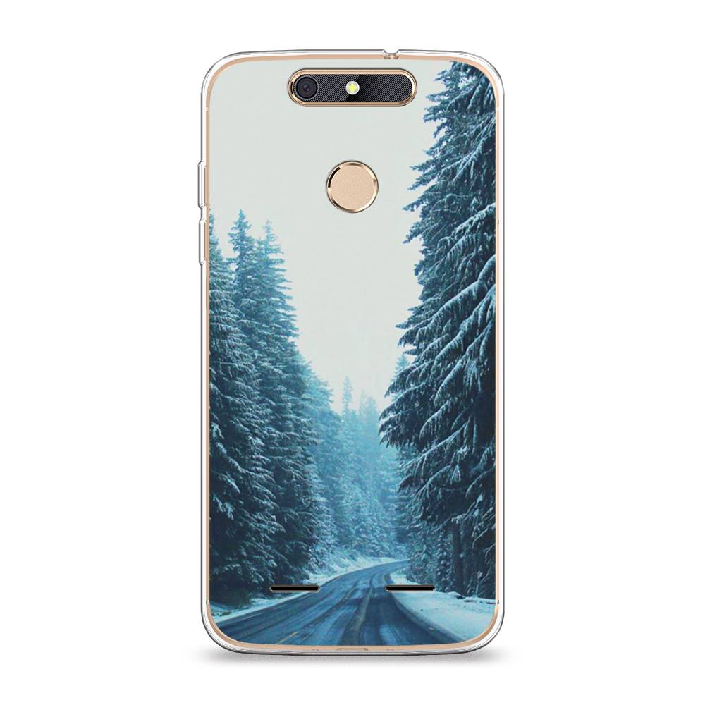 

Чехол на ZTE Blade V8 mini "Зима 9", Бежевый;голубой;черный, 131950-2