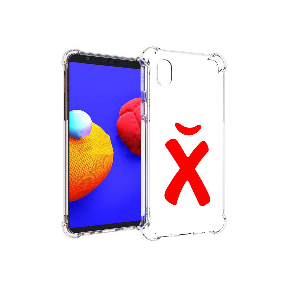 

Чехол MyPads Tocco для Samsung Galaxy A01 Core абстракция буква х (PT151825.477.209), Прозрачный, Tocco
