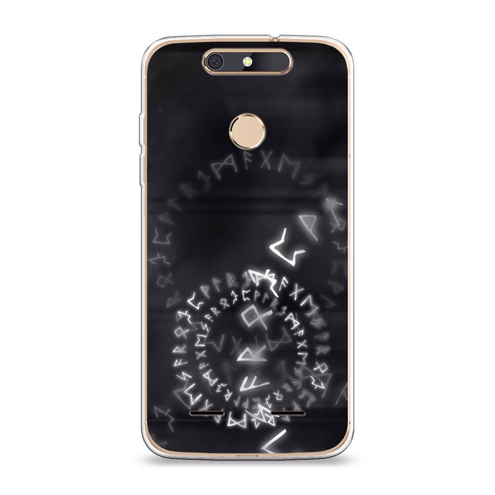 

Чехол на ZTE Blade V8 mini "Руны", Серый;черный, 131950-3