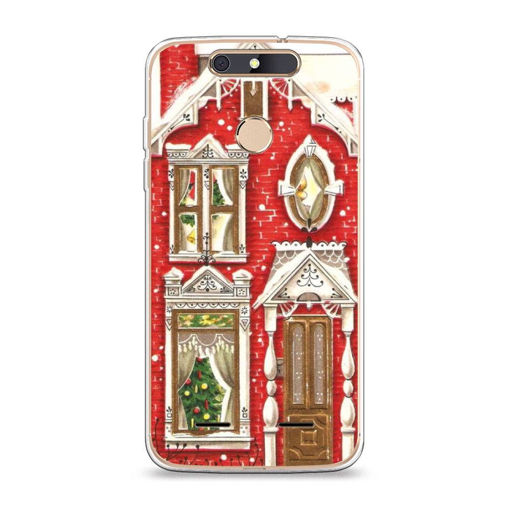 

Чехол на ZTE Blade V8 mini "Пряничный домик", Белый;красный;зеленый, 131950-5