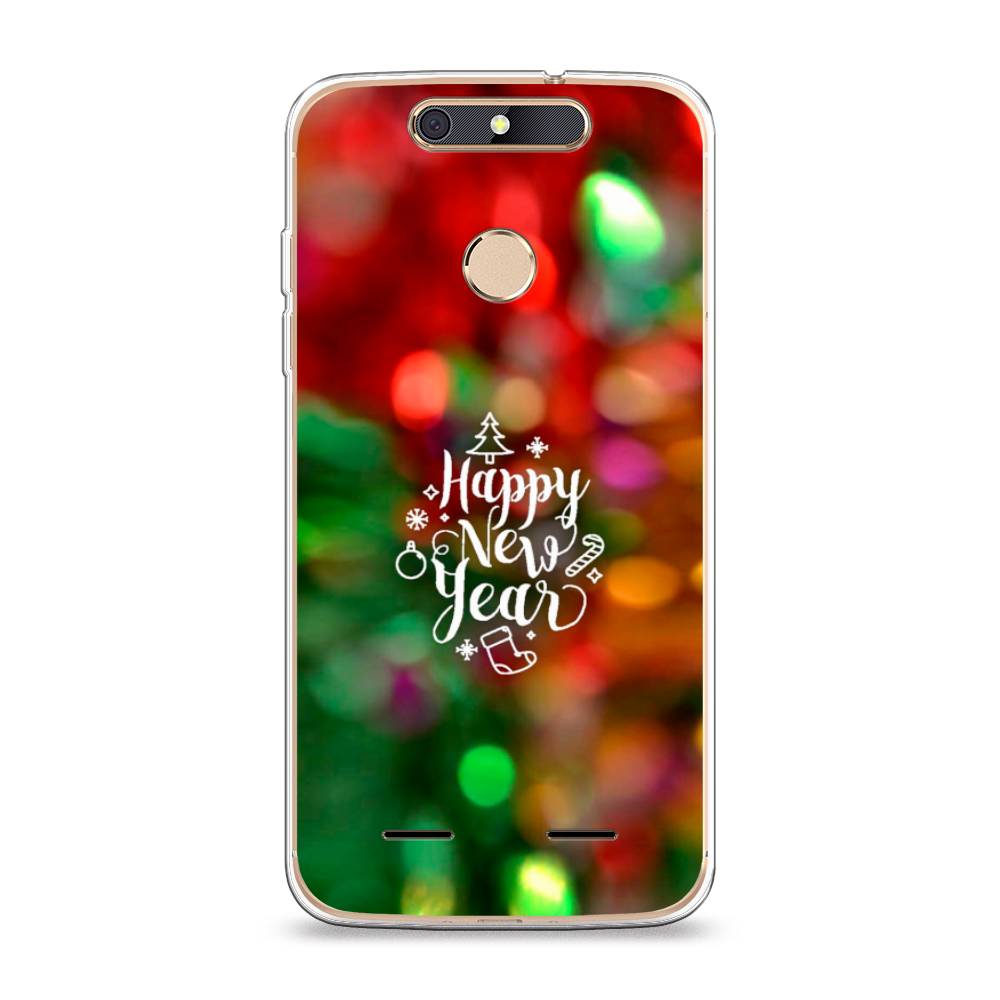 

Чехол на ZTE Blade V8 mini "Новый Год на елке", Зеленый;красный;желтый, 131950-5