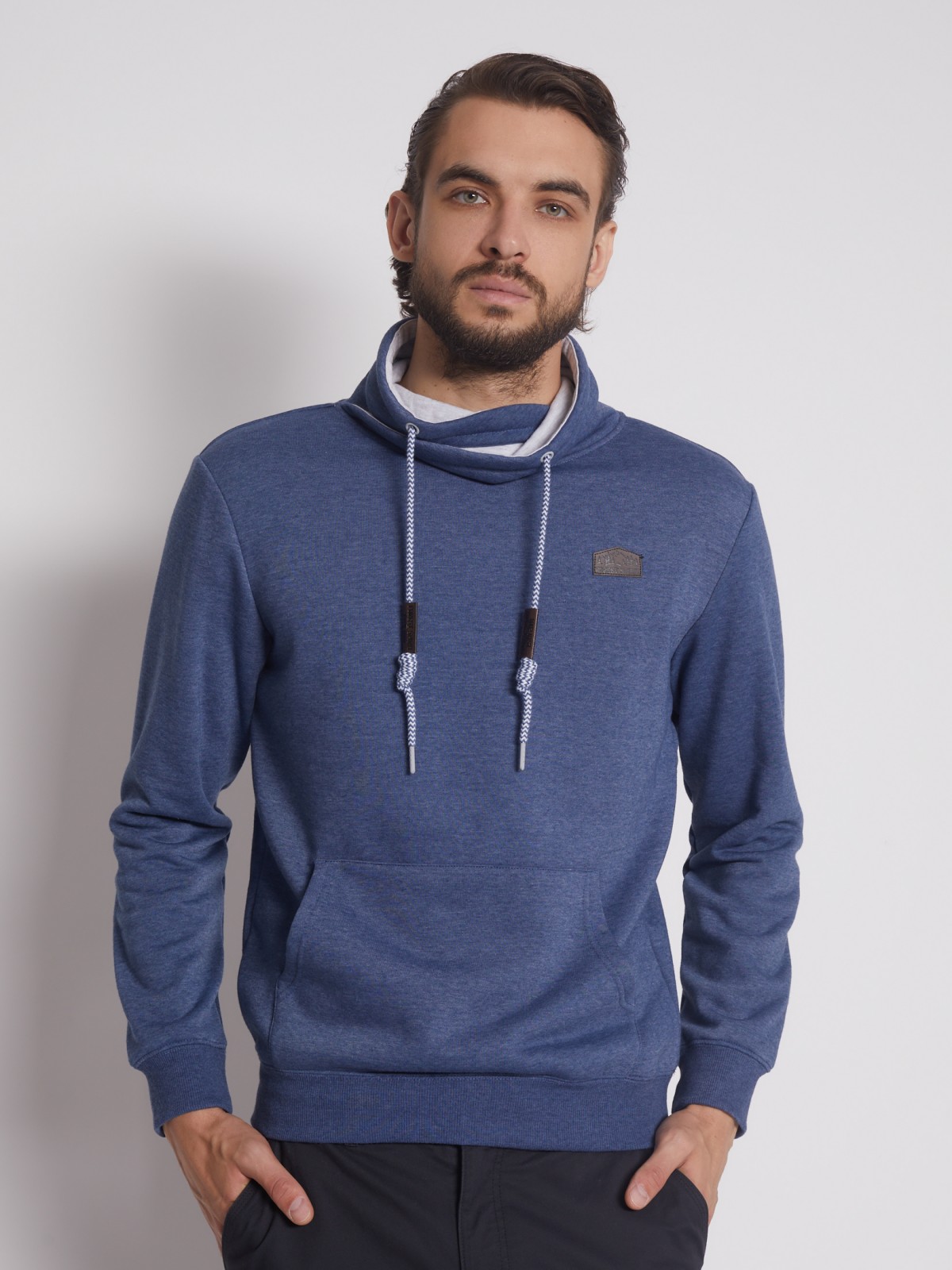 

Худи мужское Zolla 012324179012 синее 3XL, 012324179012