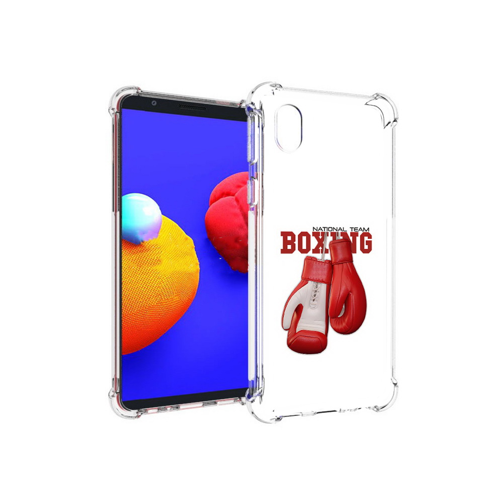 

Чехол MyPads Tocco для Samsung Galaxy A01 Core боксерские перчатки (PT151825.477.244), Прозрачный, Tocco