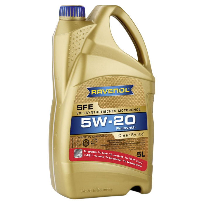 фото Моторное масло ravenol super fuel economy sfe sae 5w-20 (5 л) 4+1