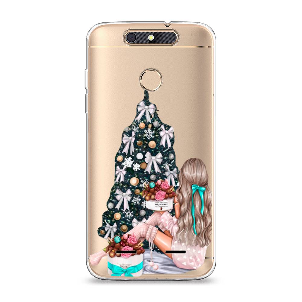 

Чехол на ZTE Blade V8 mini "New Year", Зеленый;бежевый;голубой, 131950-5