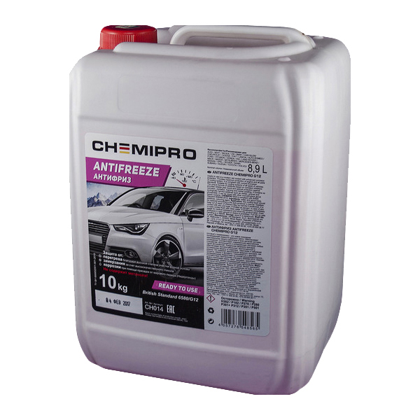 фото Антифриз chemipro g12 готовый 10kg красный, 8.9л chemipro ch014