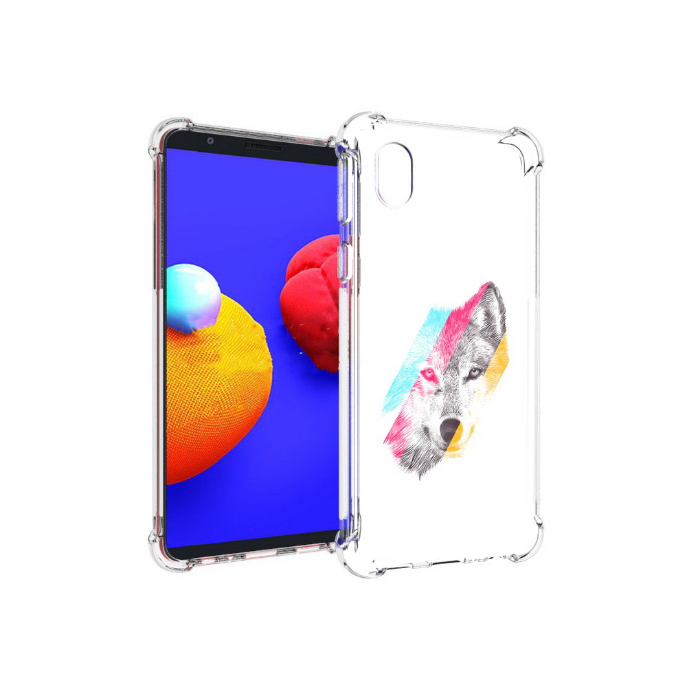 

Чехол MyPads Tocco для Samsung Galaxy A01 Core волк градиент (PT151825.477.268), Прозрачный, Tocco