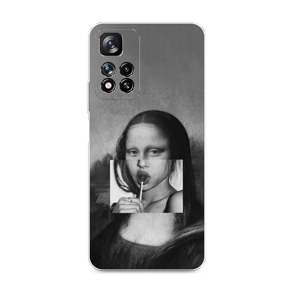 фото Силиконовый чехол "mona lisa sucking lollipop" на xiaomi redmi note 11 pro plus awog