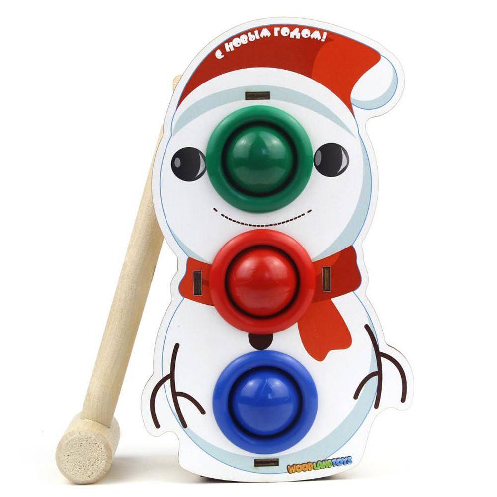 

WoodlandToys Стучалка Снеговик, 3 отверстия 148121, 148121