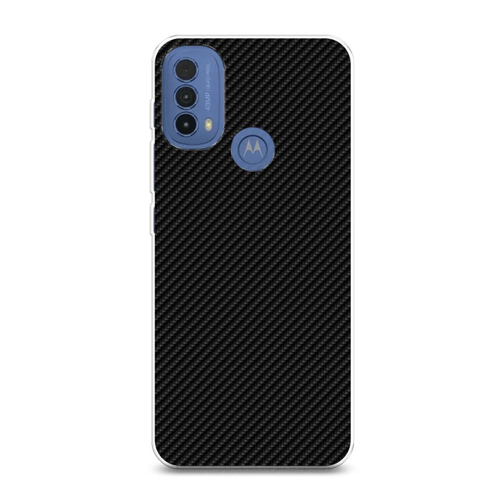 

Силиконовый чехол "Черный карбон" на Motorola Moto E30, 243550-3