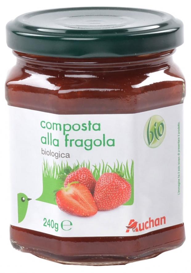 

Джем Auchan Био клубничный 240 г