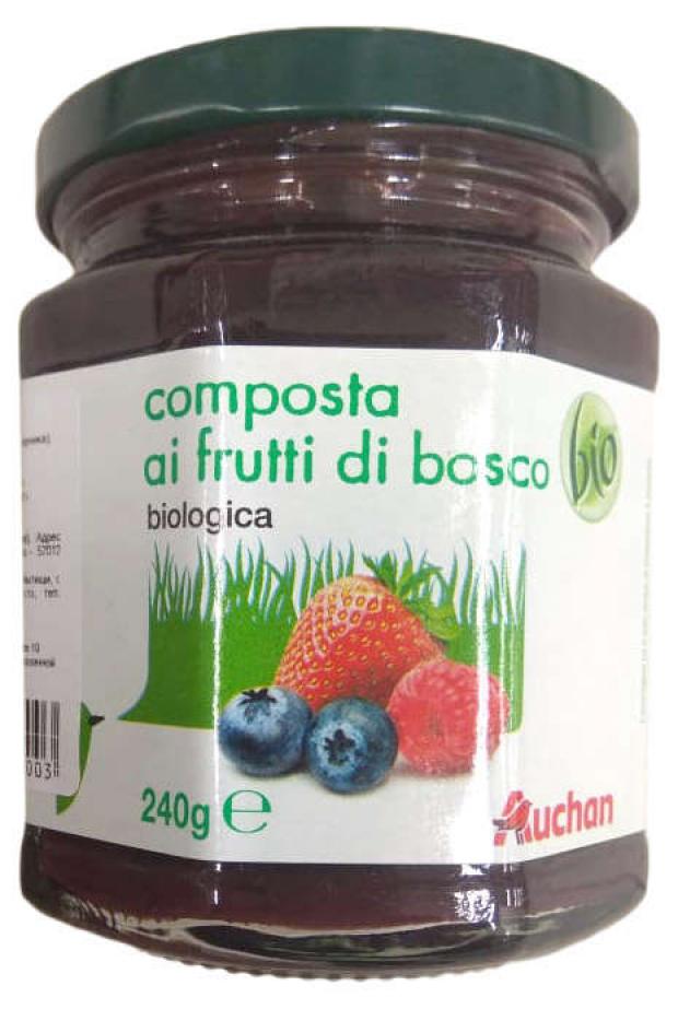 

Джем Auchan Био ягодный 240 г
