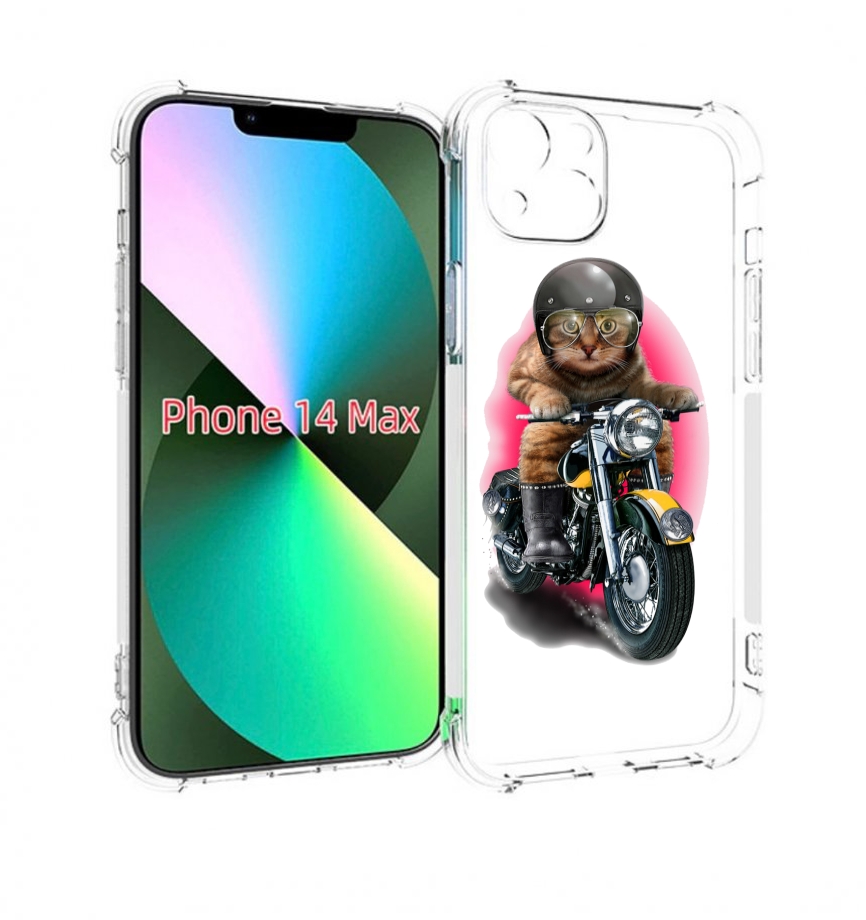 

Чехол MyPads мото-кот для iPhone 14 Plus (6.7), Прозрачный, Tocco
