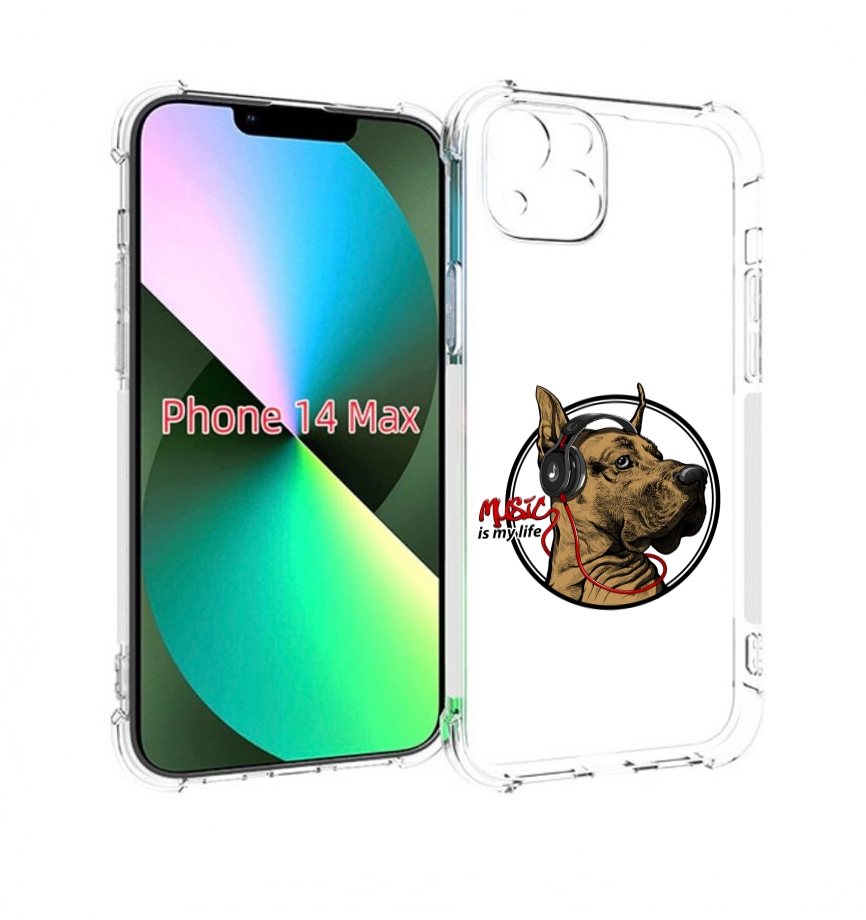 

Чехол MyPads музыкальная собака для iPhone 14 Plus (6.7), Прозрачный, Tocco