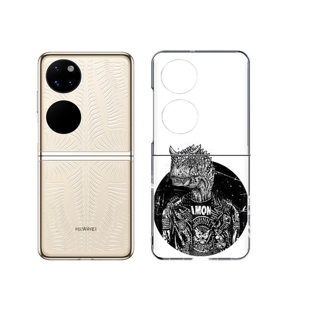 

Чехол MyPads Tocco для Huawei P50 динозавр в куртке (PT225999.71.328), Прозрачный, Tocco