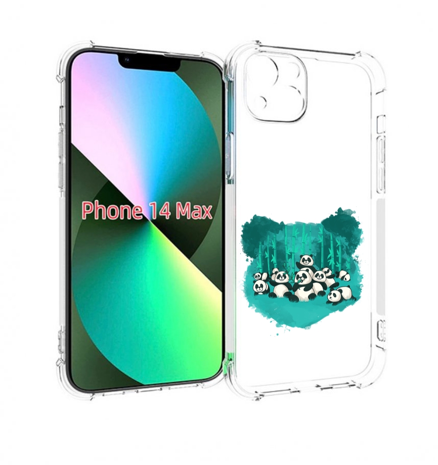 

Чехол MyPads нарисованные панды для iPhone 14 Plus (6.7), Прозрачный, Tocco