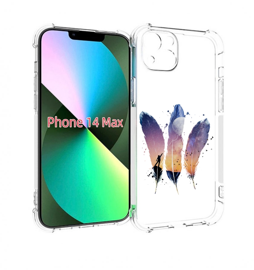 

Чехол MyPads небесные перья для iPhone 14 Plus (6.7), Прозрачный, Tocco