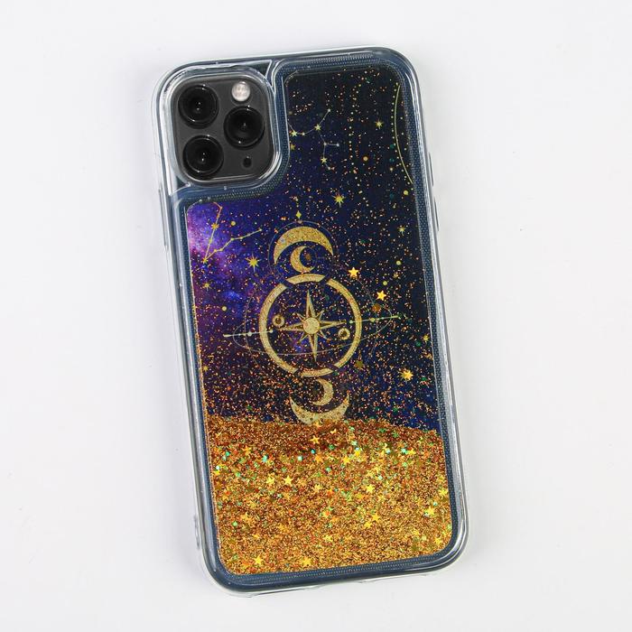 фото Чехол like me для iphone 11 pro с блестками внутри, stars