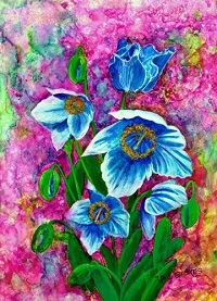 

PSP Алмазная вышивка Голубой мак Diy-N-162-R, 20x27 см