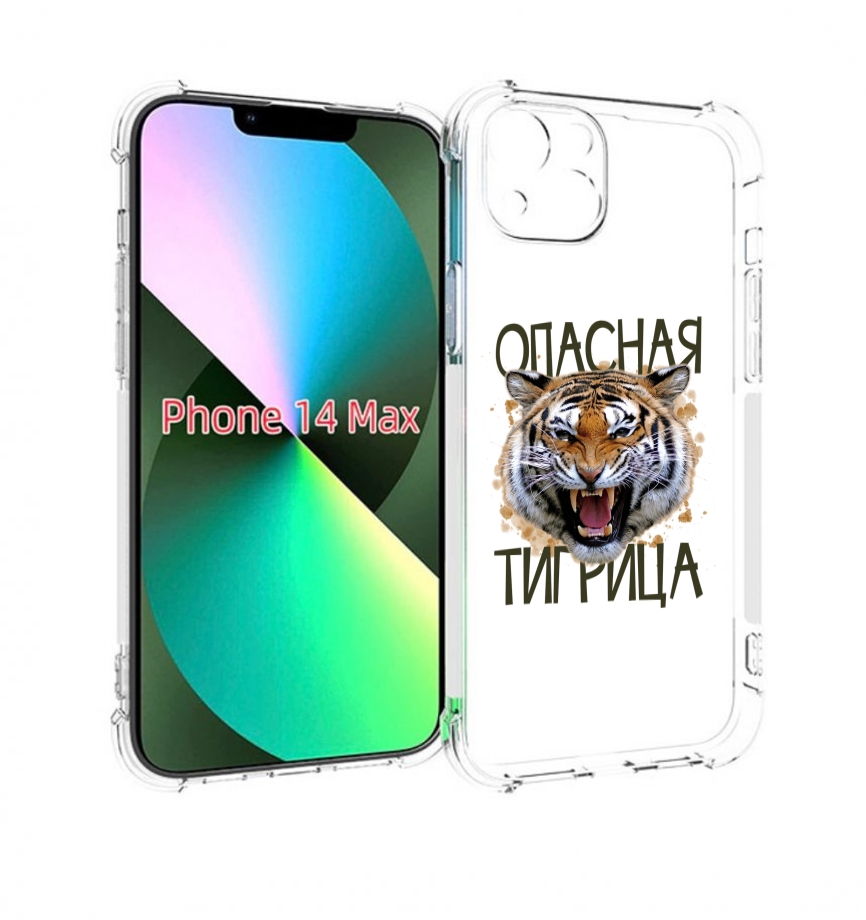 

Чехол MyPads опасная тигрица для iPhone 14 Plus (6.7), Прозрачный, Tocco