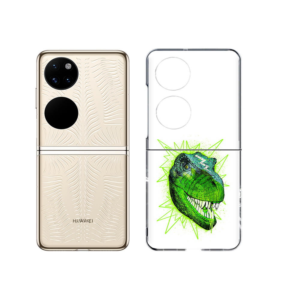 

Чехол MyPads Tocco для Huawei P50 зеленый динозавр (PT225999.71.358), Прозрачный, Tocco