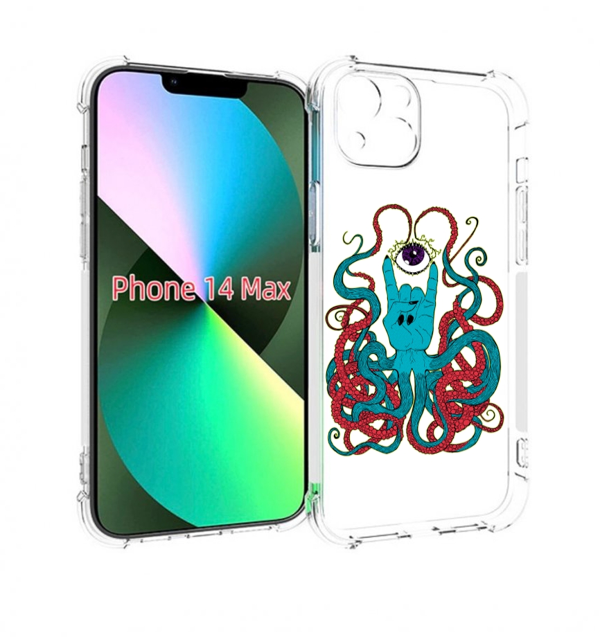 

Чехол MyPads осьминог-рука абстракция для iPhone 14 Plus (6.7), Прозрачный, Tocco