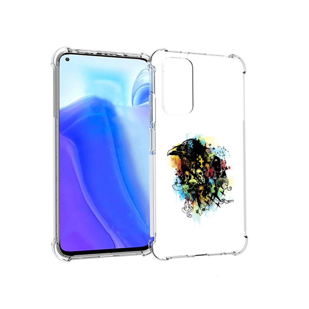 

Чехол MyPads Tocco для Xiaomi Redmi Note 11S ворон и черепа (PT162215.279.273), Tocco