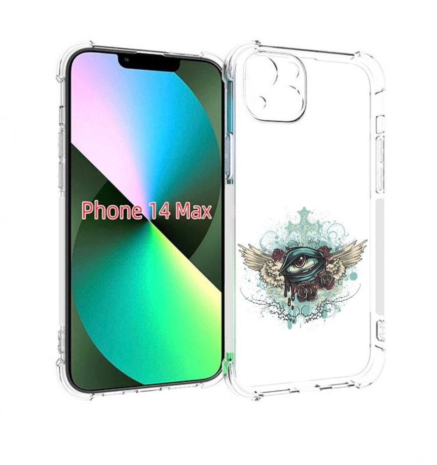 

Чехол MyPads плачущий глаз с крыльями для iPhone 14 Plus (6.7), Прозрачный, Tocco