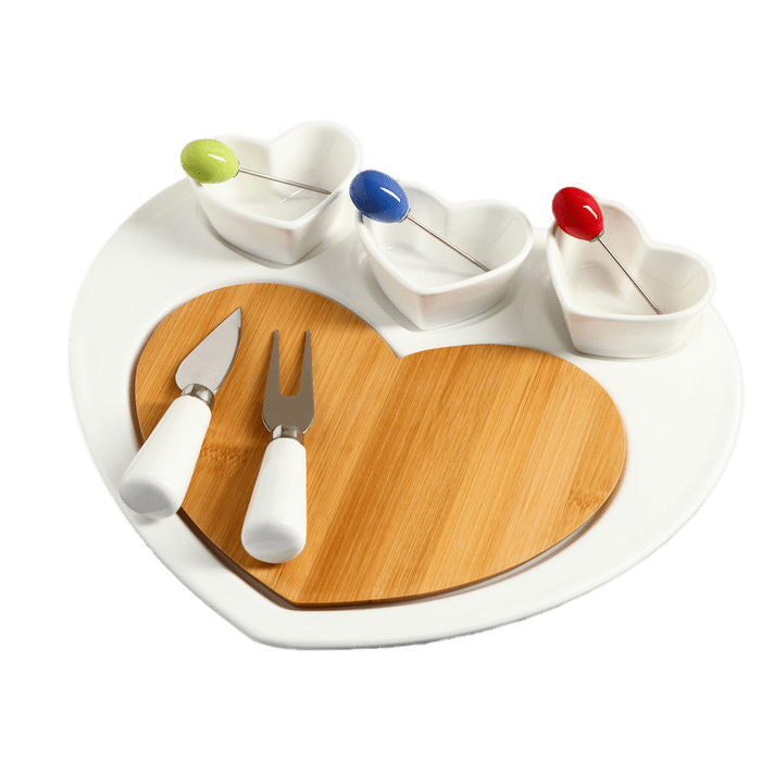 фото Блюдо для подачи «эстет.сердце», 8 предметов: 3 соусника 8?6?4 см, 3 шпажки, нож, вилочка
