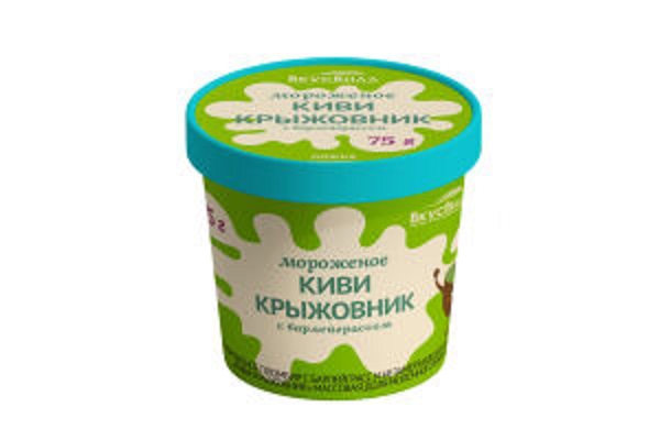 

Мороженое молочное ВкусВилл киви-крыжовник с барлейграссом 75 г